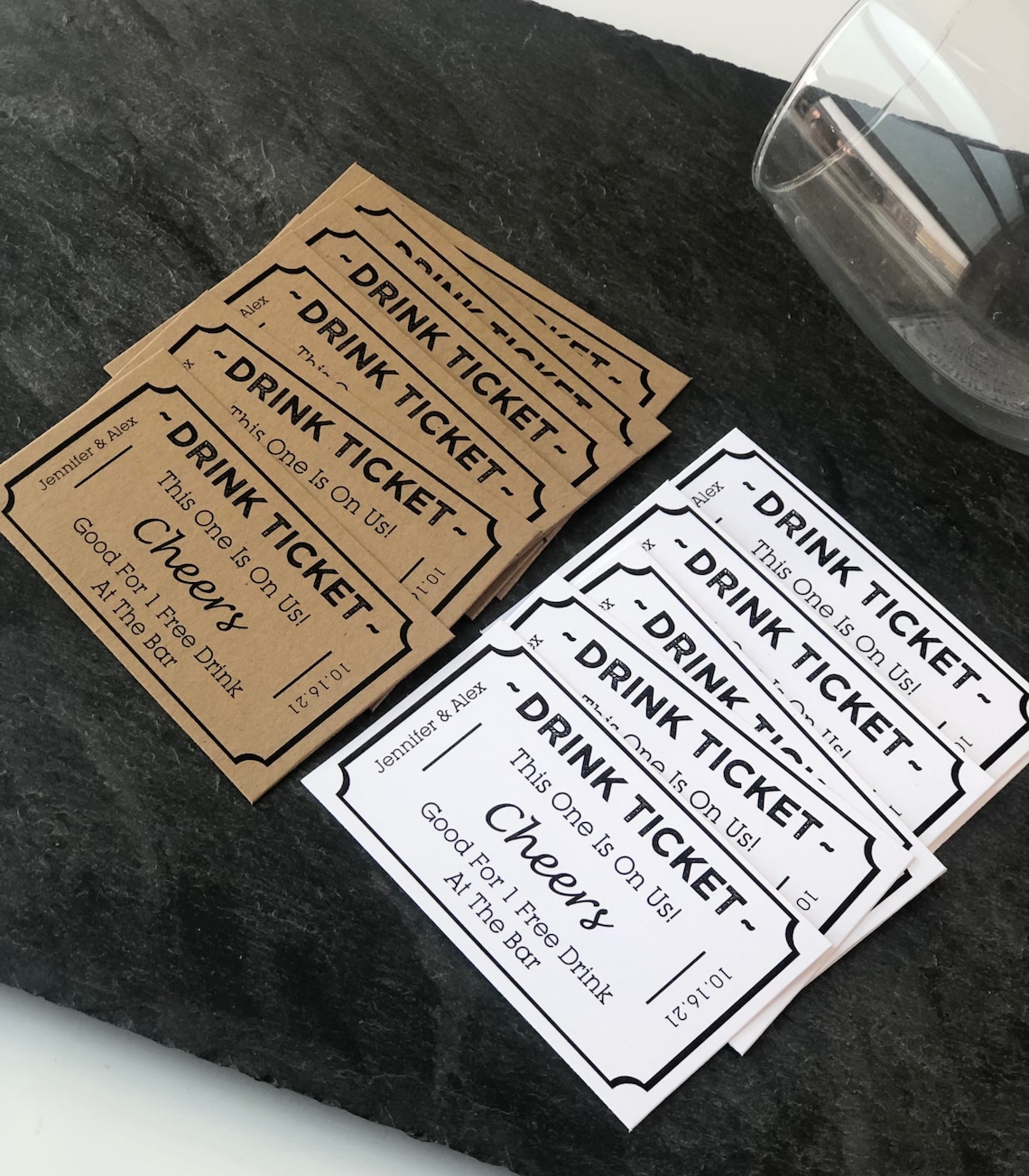 Wedding Drink Tickets Wedding Bar Drink Ticket Rustic Etsy UK