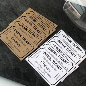 Entradas para bebidas de boda, Entrada para bebidas de bar de bodas, Entradas rústicas, Ficha de bebida gratis, Cheers To The Mr & Mrs, Entradas para eventos, Set of 8