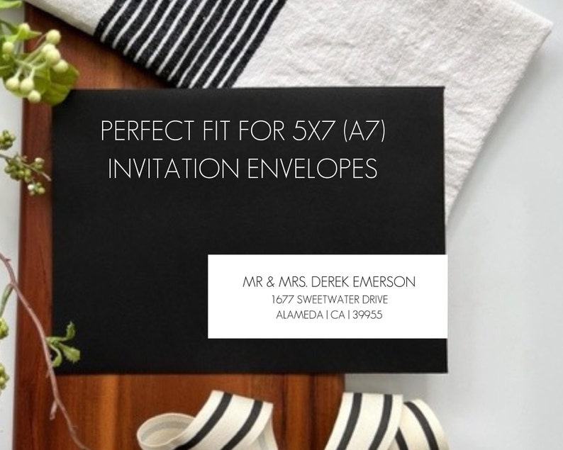 Printed Wrap Around Wedding Address Labels Envelope Addressing Fold Over Address Stickers Address Labels Invitation Labels 20 image 8