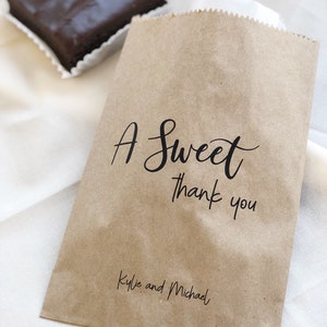 Bridal shower Favors , Wedding Favor Bags, A Sweet Thank You, Bridal favor Bags, Wedding Candy Bags, Wedding Cookie Bags, Treat Bags