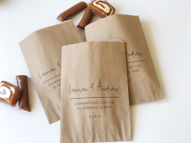 Wedding Favors Custom Treat Bags Goodie Bags Name Bags Etsy