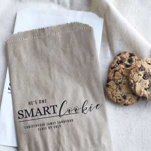 Personalized Graduation Favor Bags: Smart Cookie Treat Bags, Set of 25