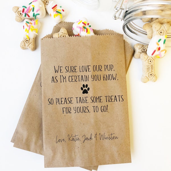 Wedding Doggie Bags, Dog Treat Bags for Wedding, Doggie Bags, Dog Treat Wedding Favor, Wedding Favors, Dog Party Favors