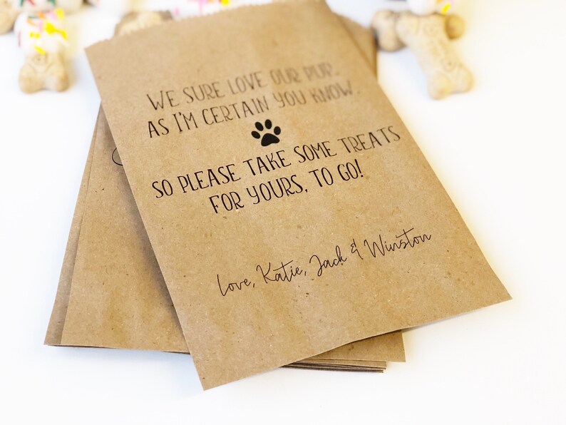 Wedding Doggie Bags Dog Treat Bags for Wedding Doggie Bags Etsy