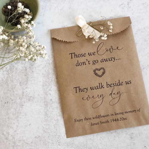 Memorial Gift Bags Funeral Favors Celebration of Life Etsy