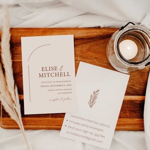 Invitation Printing, Studio Printing Service, for Wedding, Baby or Bridal Shower Invitations 5x7 plus envelopes