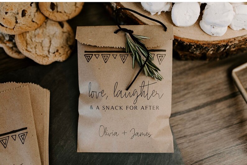 Popcorn Bar Bags for Weddings Favor Bags Caramel Corn Etsy