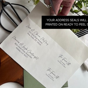 Printed Wrap Around Wedding Address Labels Envelope Addressing Fold Over Address Stickers Address Labels Invitation Labels 20 image 5