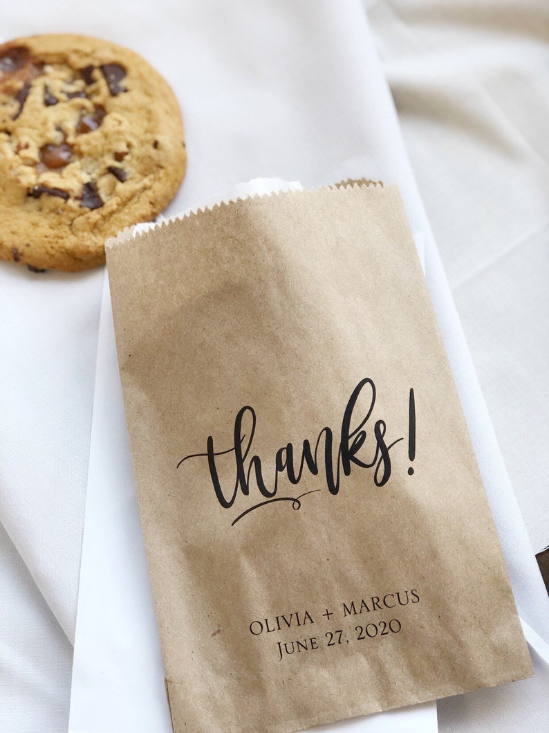 Wedding Favor Bags Thank You Cookie Bags Bridal Shower Etsy