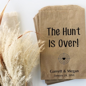 Hunting Theme Favor Bags, Country Wedding Favors, Rustic Wedding Candy Bar, Deer Wedding Treat Bags, Personalized Wedding bag , sets of 25