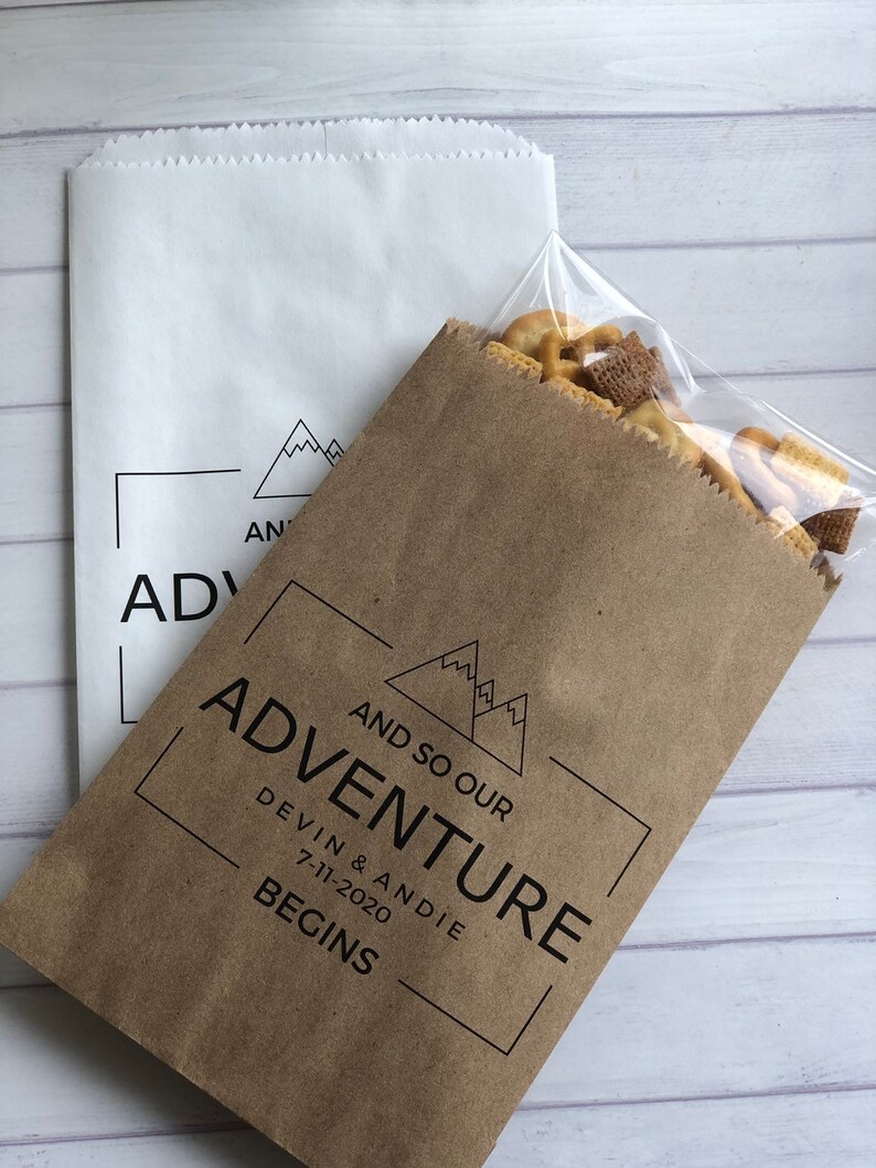 Trail Mix Bar Bags Popcorn Bags Wedding Snack Bags Popcorn Etsy