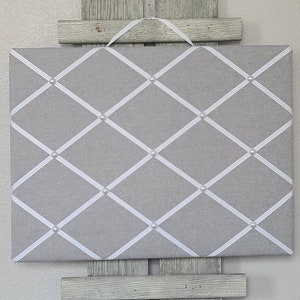 Fabric Memory Board / Vision Board / Photo Board / Goal Board / Motivation Board / Office Decor / Dream Board / Gray Linen Memo Board