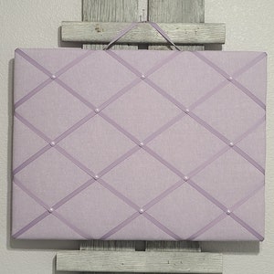 Fabric Memory Board / Vision Board / Photo Board / Goal Board / Motivation Board / Dream Board / Memory Board / Dusty Lilac Linen Memo Board
