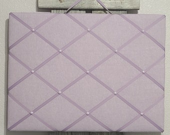 Lilac Purple Linen Fabric Memory Board / Vision / Photo Display / Goal / Motivation / Dream