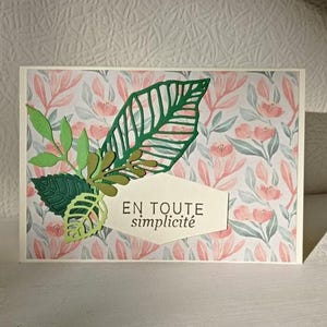 Carte artisanale "En toute simplicité"