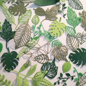 Lot de 40 découpes feuilles
