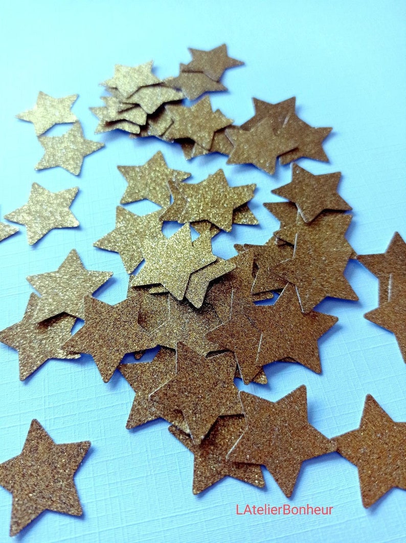 Glittery Gold Star Cutouts - Set of 50 Cutouts) (ref. LT15) - Etsy