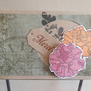 Carte fleurs «Merci»