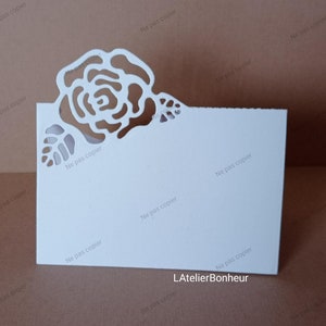 Lot of 5 brand place &quot;Rose&quot; in white Bristol