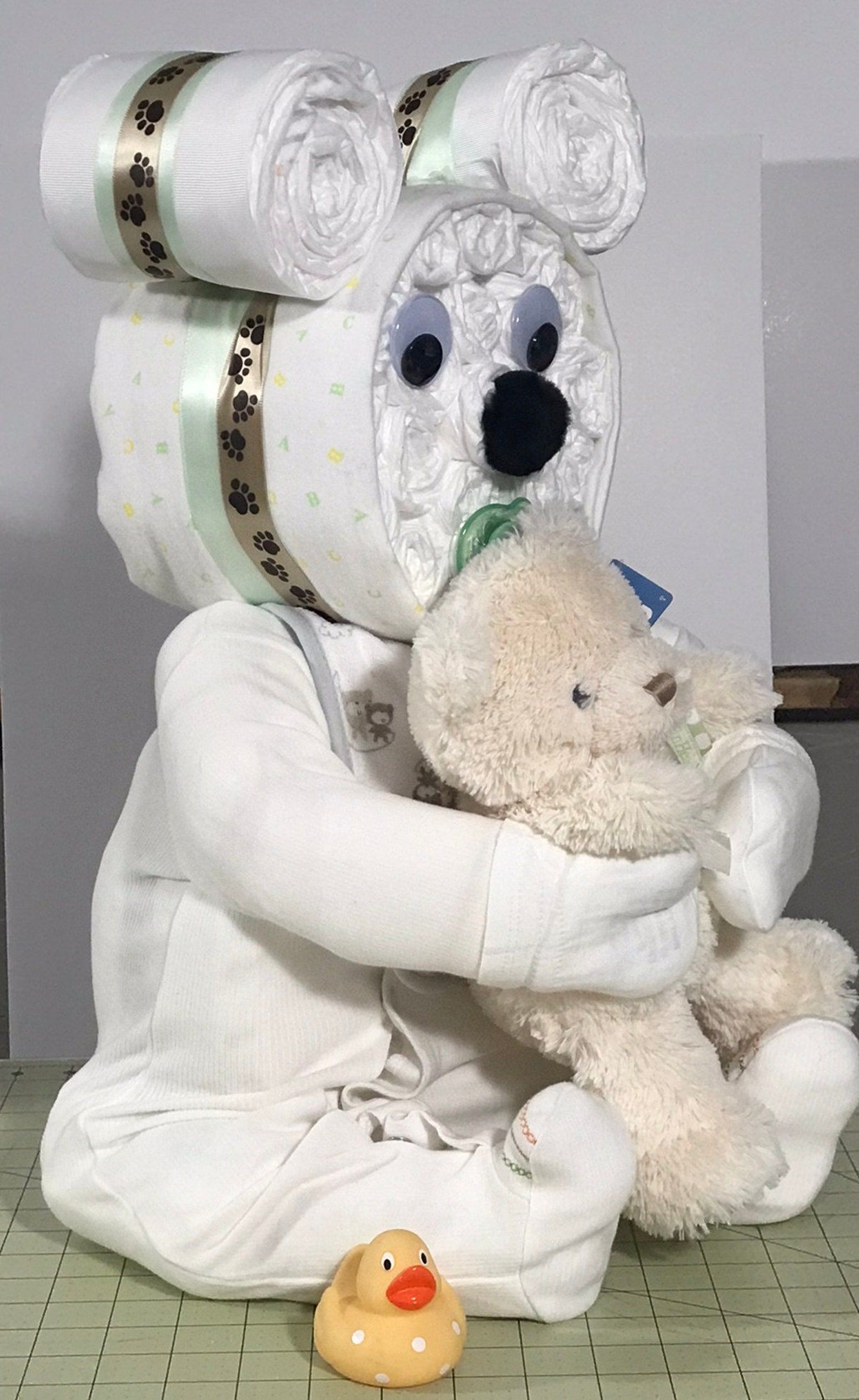 Custom Diaper Teddy Bear Teddy Bear Baby Shower Gift Teddy Etsy