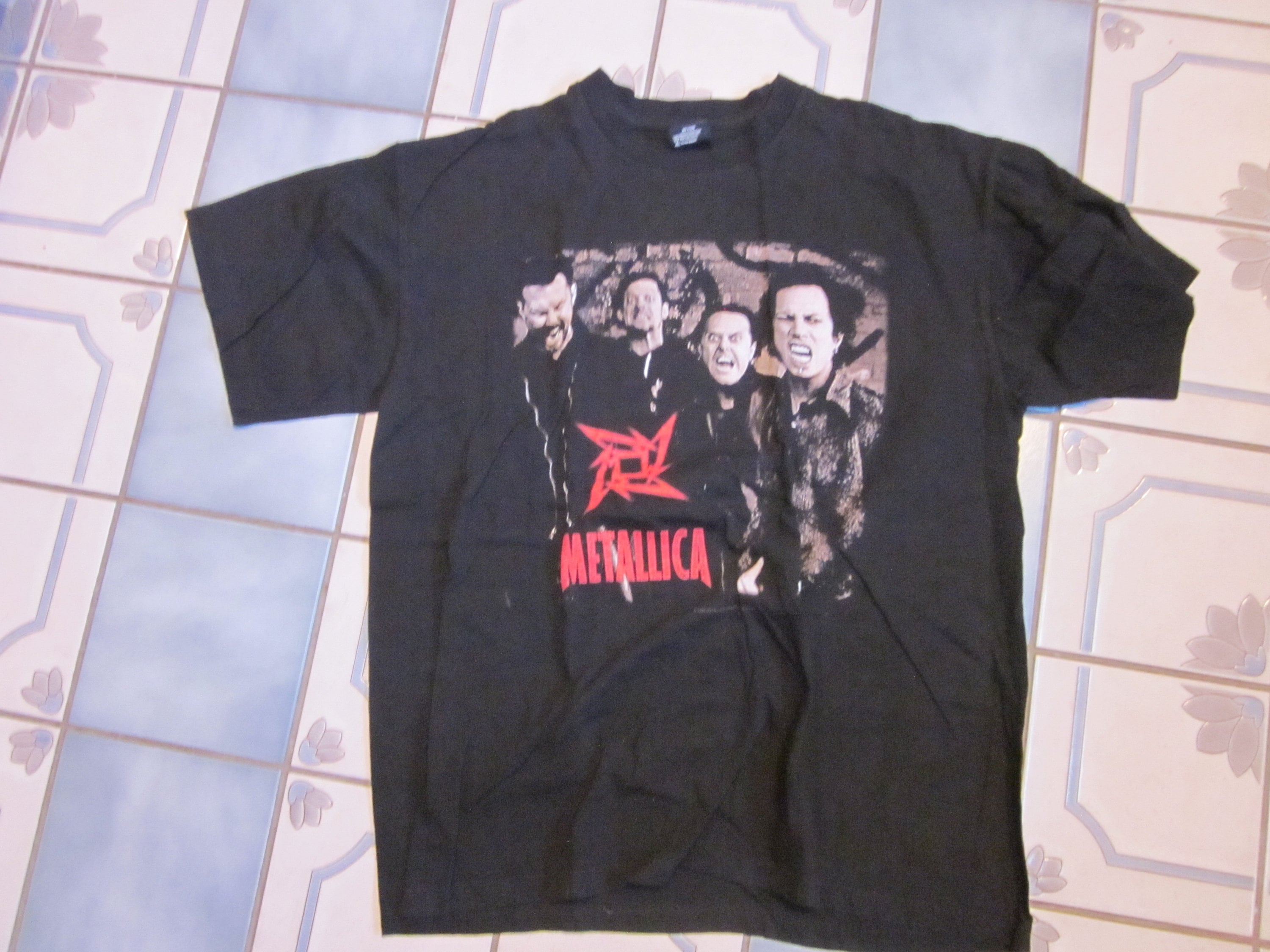 Vintage Metallica Ninja Star Concert T Shirt 1996 Black XL