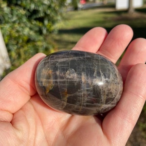 BLACK MOONSTONE Palm Stone