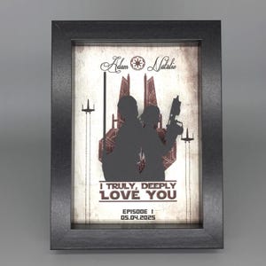 Star Wars Anakin And Padme Nerdy Movie Quotes Gift | Anniversary Gift for Husband | 5&quot;X7&quot; Star Wars Boyfriend Birthday Gift | Gifts For Wife