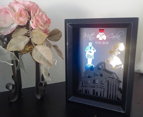 3d Haunted Mansion Halloween Wedding Gift For Couple Etsy