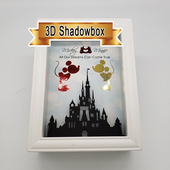 Disney 3d Mickey And Minnie Wedding Gift 5x7 Etsy