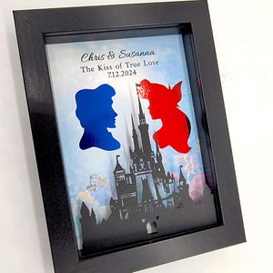 3D 5&quot;x7&quot; Little Mermaid Gift, Wedding Decoration, Bridal Shower, Disney Wedding, Disney Princess, Personalized Gifts, Wife Gift