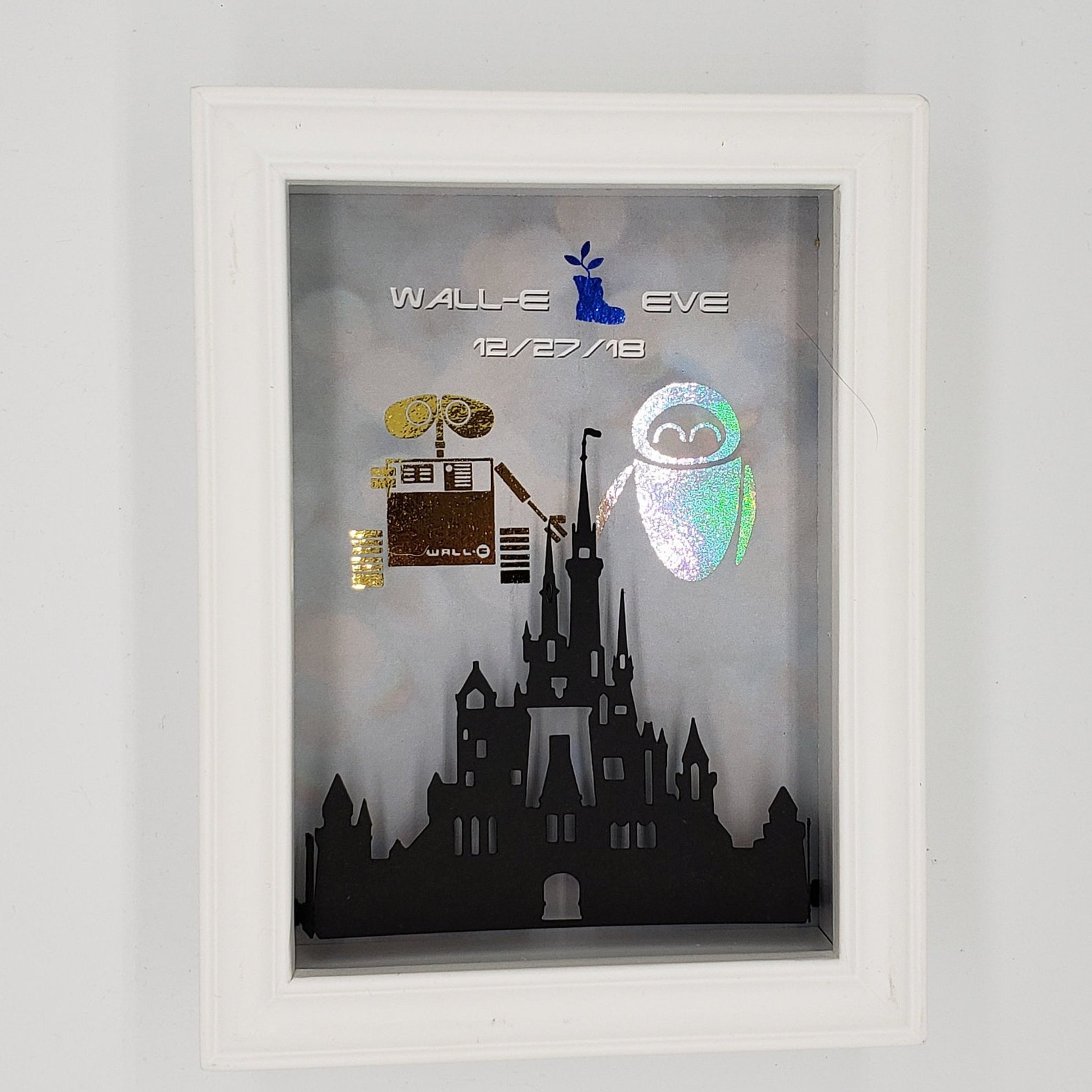3D Disney Castle WallE Wedding Gift WallE And Eve Etsy