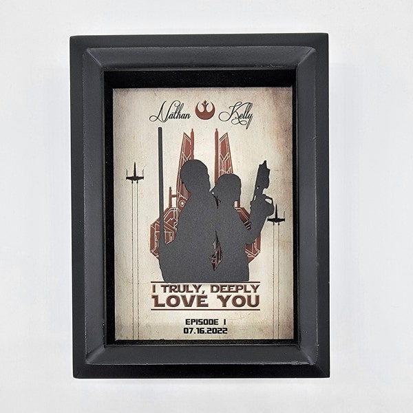 Nerdy Anniversary Gift | Anniversary Gift for Boyfriend Husband | 5"X7" Star Wars Boyfriend Birthday Gift | Girlfriend Anniversary Gift