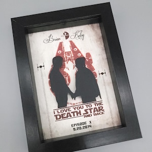 I Love You to the Death Star and Back | Star Wars Shadowbox