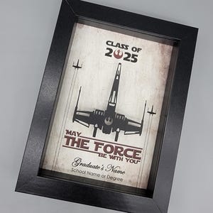Class of 2025 Graduation Gift For College, High School, Middle School | 5x7 Star Wars Gift For Son, Brother, Daughter | Airforce Graduation