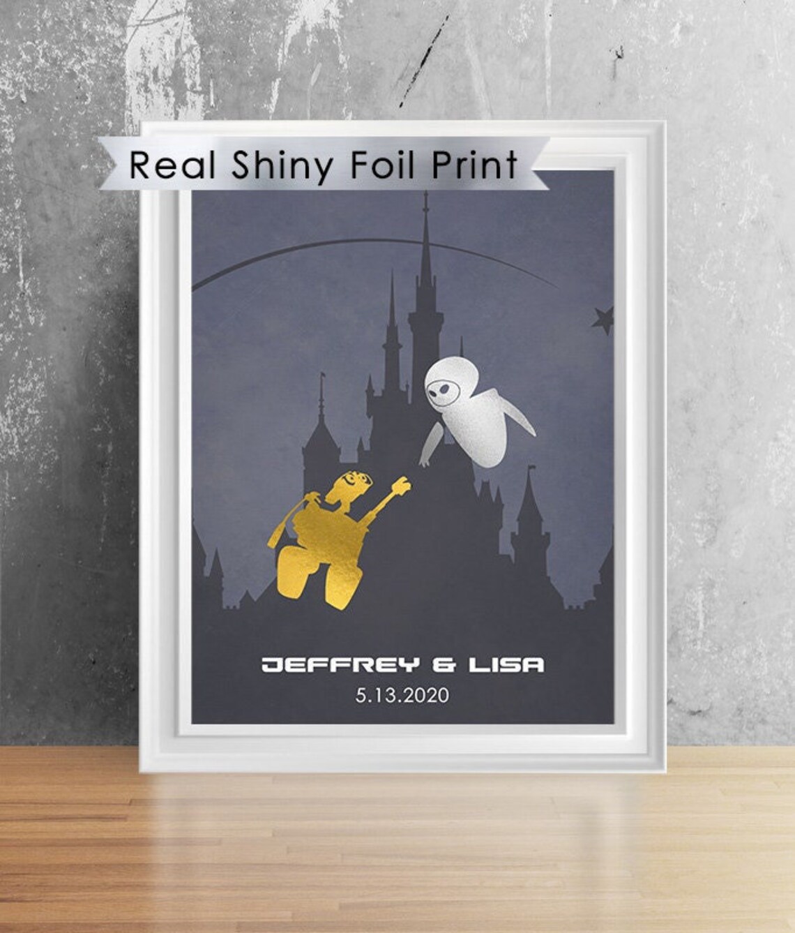 Disney Walle and Eve Print Disney Wall Decor Walle Art Etsy