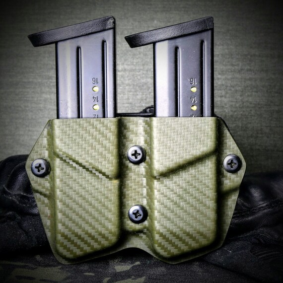 Holsters BLACK CARBON FIBER SINGLE STACK Models OWB Kydex DOUBLE MAG