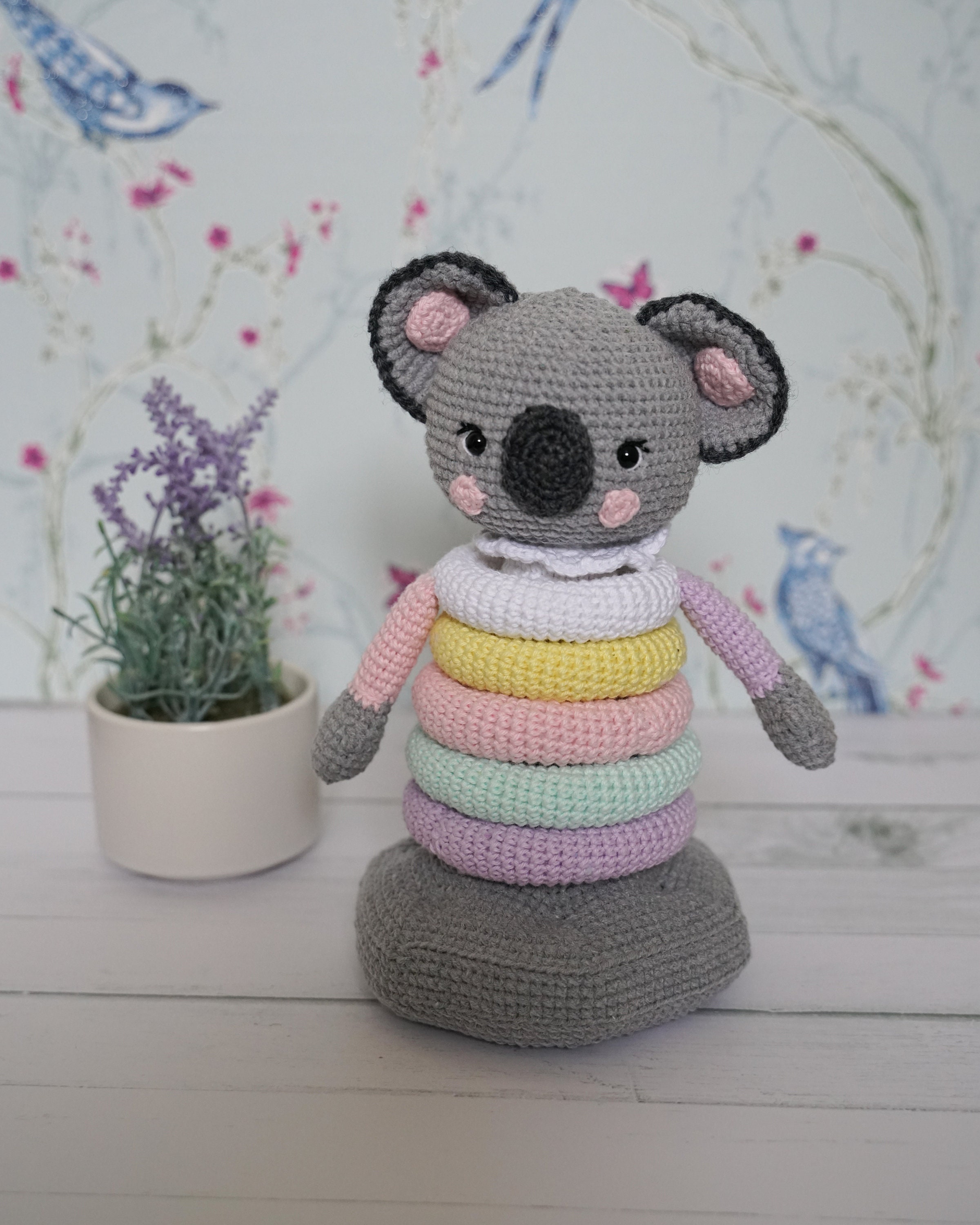 Handmade Crochet Koala Toy in Yellow Jumpsuit main image 0