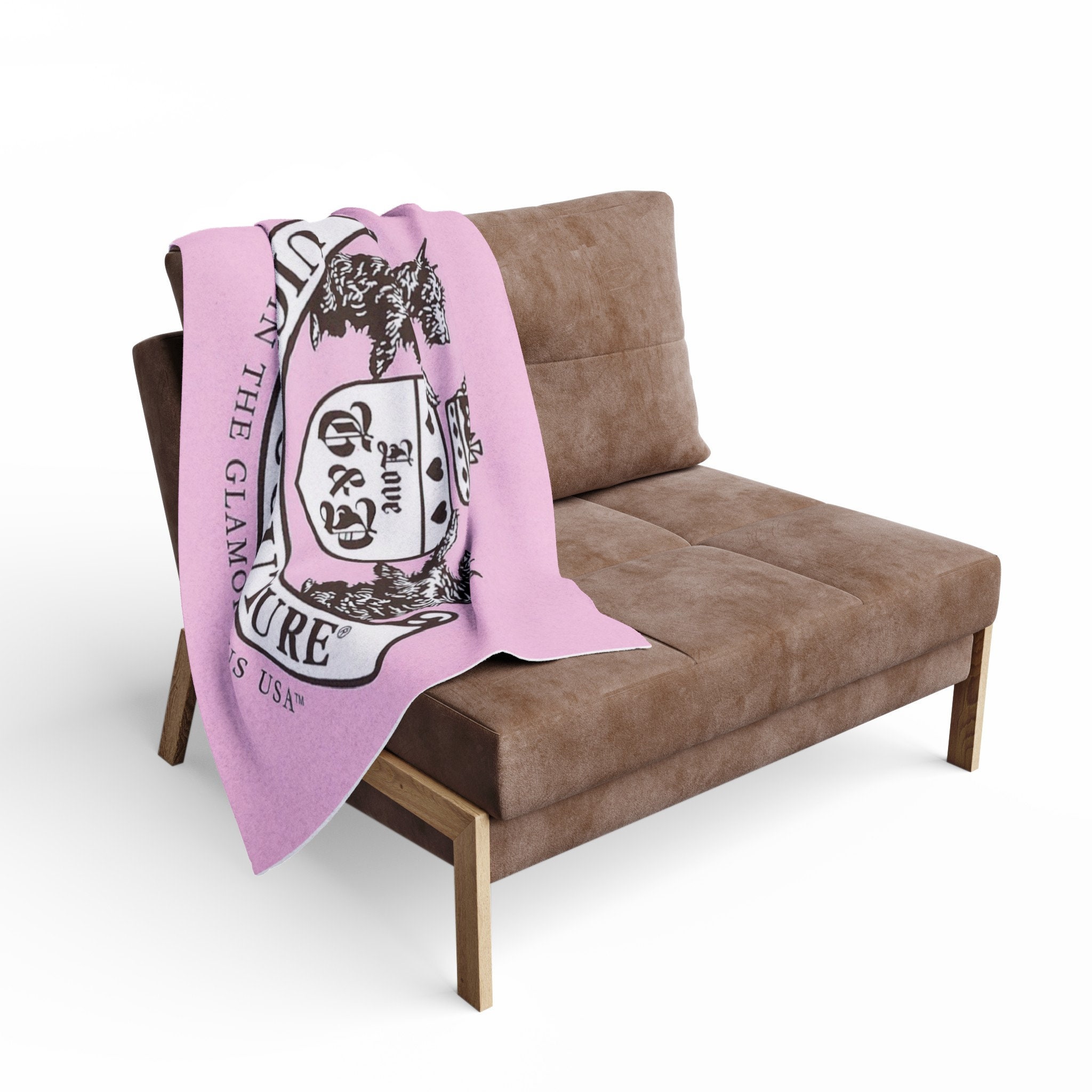 Custom Juicy Couture Logo Pink Arctic Fleece Blanket - Etsy
