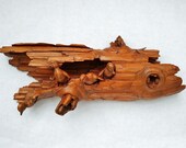 Wood Duck Ducklings Wood Carving, Wall Sculpture, Lodge, LOG home, Rustic CABIN decor, Duck CARVING