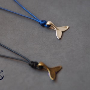 Pick your Colour Whale Tail Necklace for Men Cord Necklace Men&#39;s Gift Unisex gift Jewelry for men Accessory for men