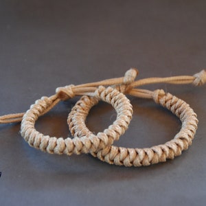 His and Hers Snake Knot Bracelets Set of 2 Bracelets Light Brown Bracelets Couples Gift Couple Bracelets Love Bracelets Couple Jewelry