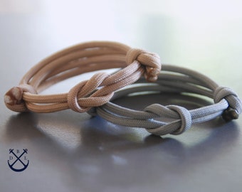 His and Hers Couples Knot Bracelets Set of 2 Paracord  Bracelets Mens Womens Bracelets Couples Gift Couples Bracelet Couples Jewelry