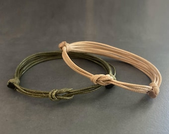 Love Knot Couple Bracelets Set of 2 Infinity Knot Matching Bracelets His & Her Bracelet Couple Jewelry Anniversary Gift Friendship Bracelets