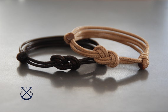 His and Hers Eight Knot Bracelets, Set of 2 Bracelets, Mens Womens