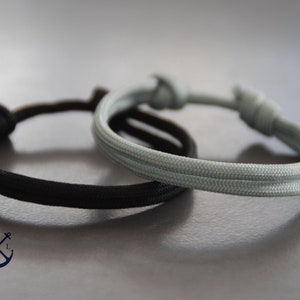 His and Hers Minimalist Paracord Bracelets Set of 2 Couples Gift Bracelets for Couples Jewelry for Men and Women Love Bracelets Gift Couple image 5