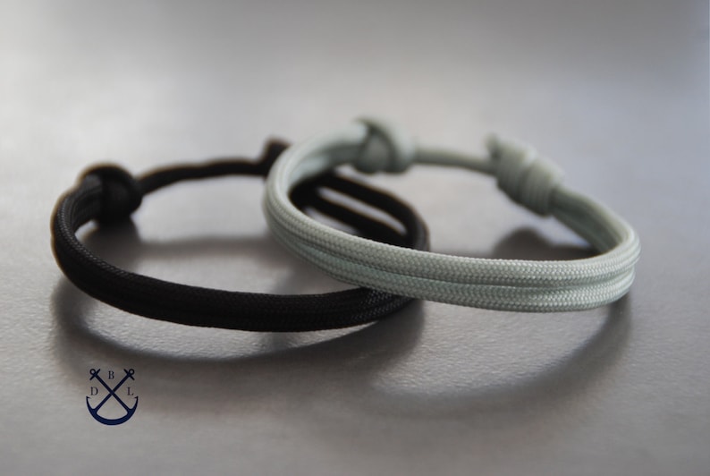 His and Hers Minimalist Paracord Bracelets Set of 2 Couples Gift Bracelets for Couples Jewelry for Men and Women Love Bracelets Gift Couple image 5