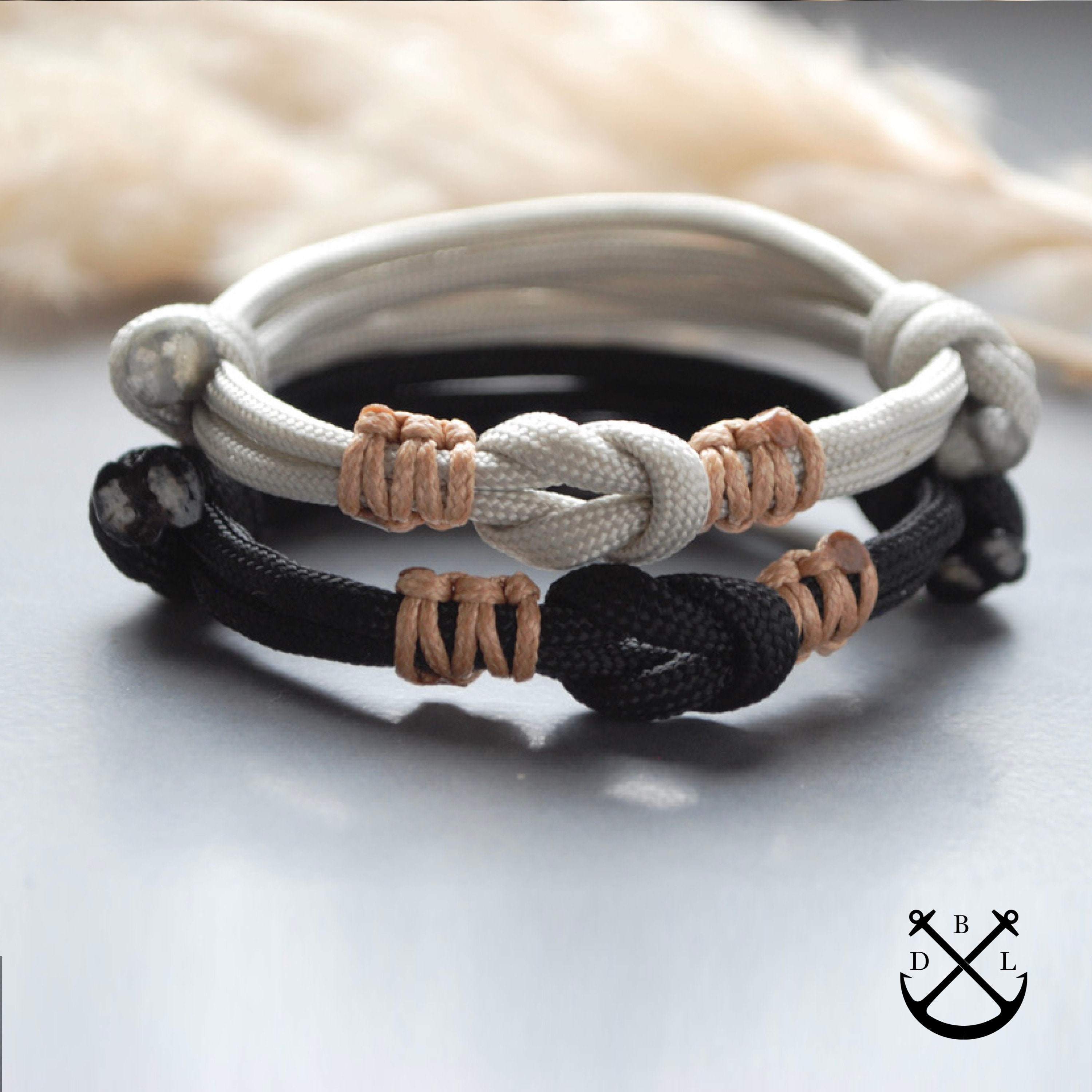 His and Hers Couples Knot Bracelets Set of 2 Paracord  Bracelets Mens Womens Bracelets Couples Gift Couples Bracelet Couples Jewelry