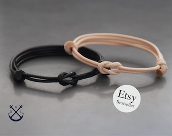 Couples Infinity Bracelet Set of 2 Knotted Bracelets Gift for His and Her Cotton Bracelets for Couples Jewelry Men and Women Matching Gift