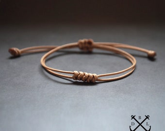 1 Single SnakeKnot Bracelet - Cord Knotted Bracelet - His and Her Cotton Bracelet - Single Wrap Bracelet Couples Jewelry Mens Womens