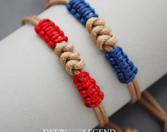 2 Couple Bracelets with Accent Colors Set of 2 Braided Bracelets His Her Matching Bracelets Mens Womens Macrame Bracelets for BF GF BF